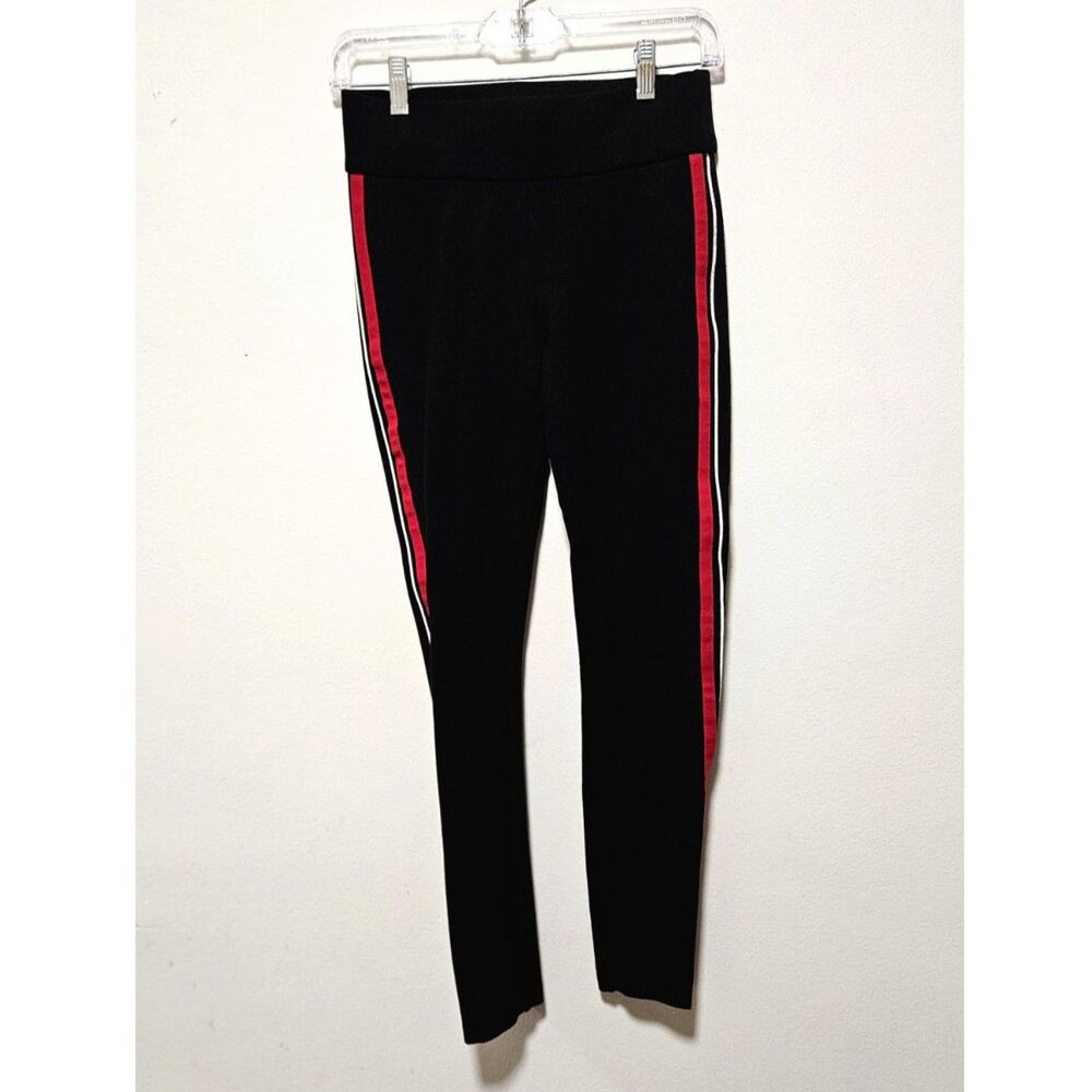Zara TRF Side Stripe Ponte Leggings Black Sporty S